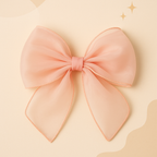Large Organza Clip Bow – Big Sheer Hair Bow for Girls, Teens & Women