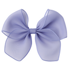 Light purple bow on a white background