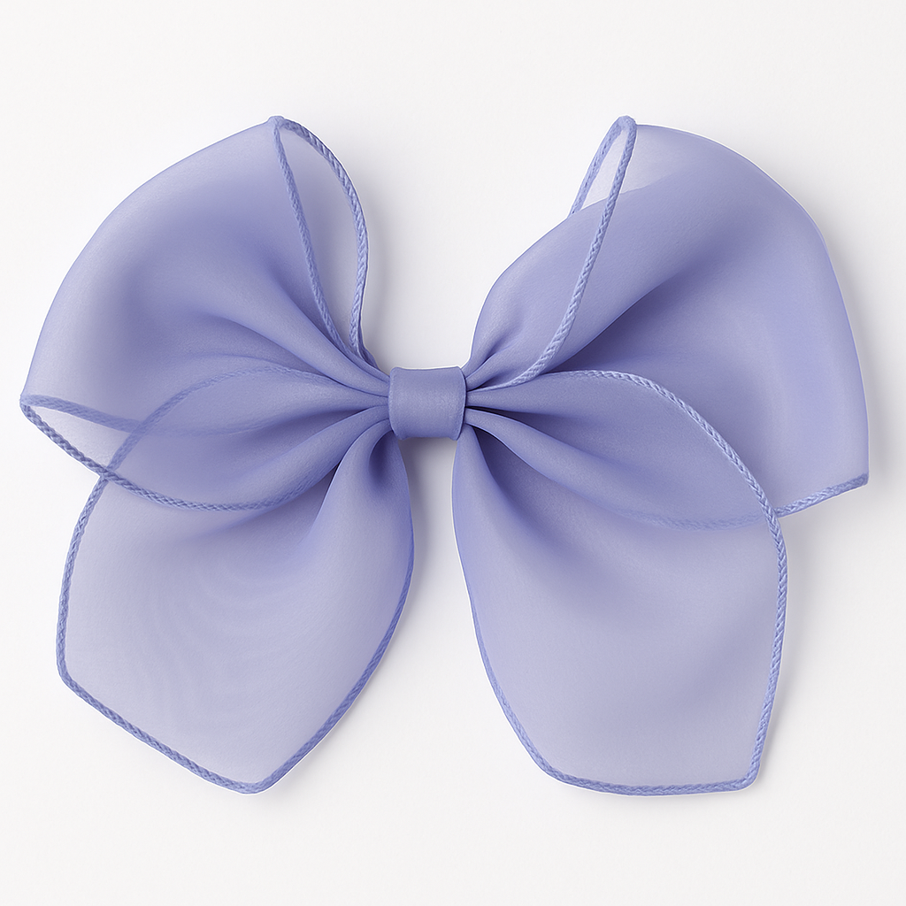 Whumies Large Organza Clip Bow – Big Sheer Hair Bow for Girls, Teens & Women