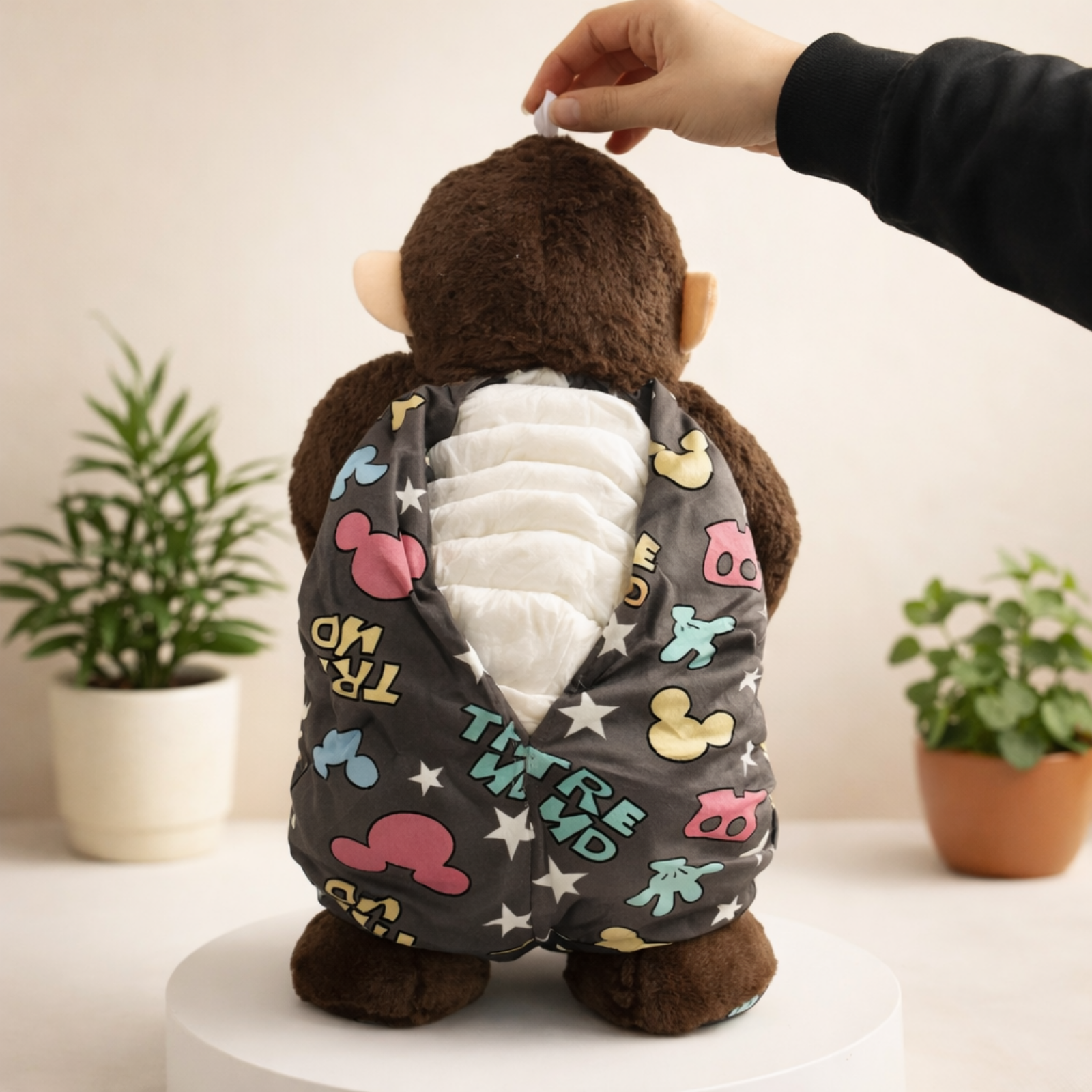 Apey – The Monkey Diaper Storage Plush