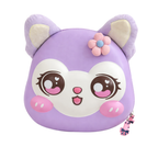 Purple Cartoon Cat Kids Backpack with 3D Hard Shell