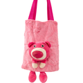 Pink Teddy Plush Tote Bag