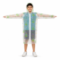Clear Kids Raincoat with Green Frog Print