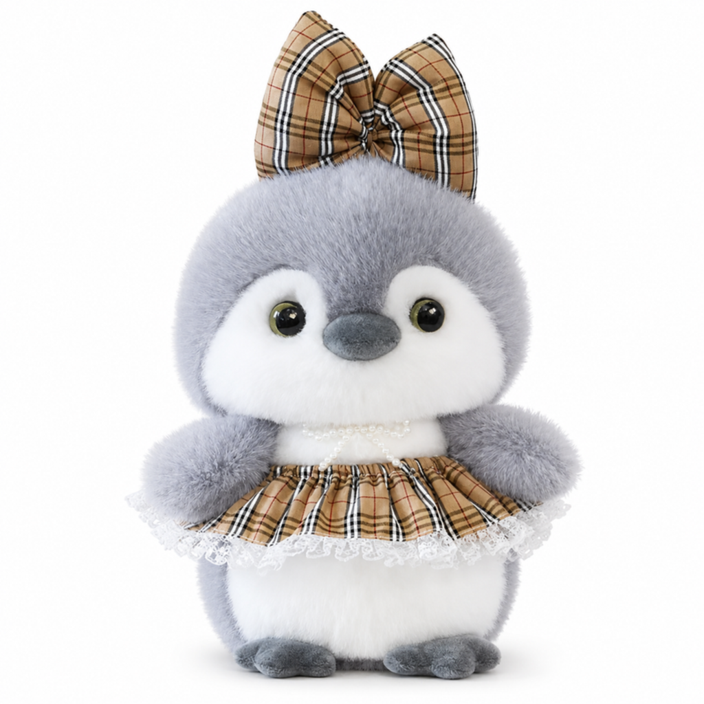 Hazel – The Plaid Penguin Plush Toy