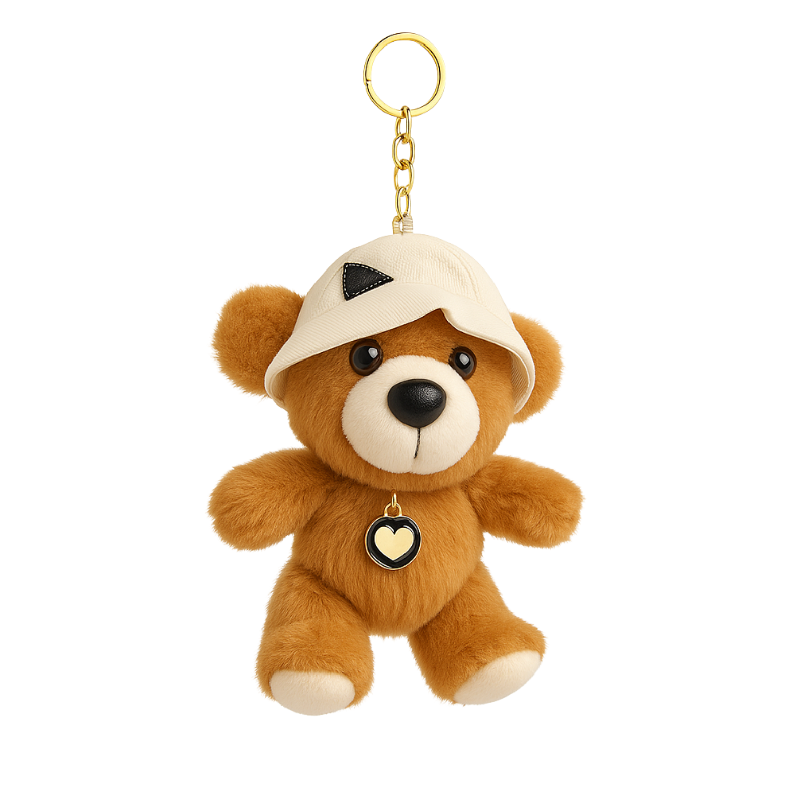 Teddy Bear with Hat Plush Keychain