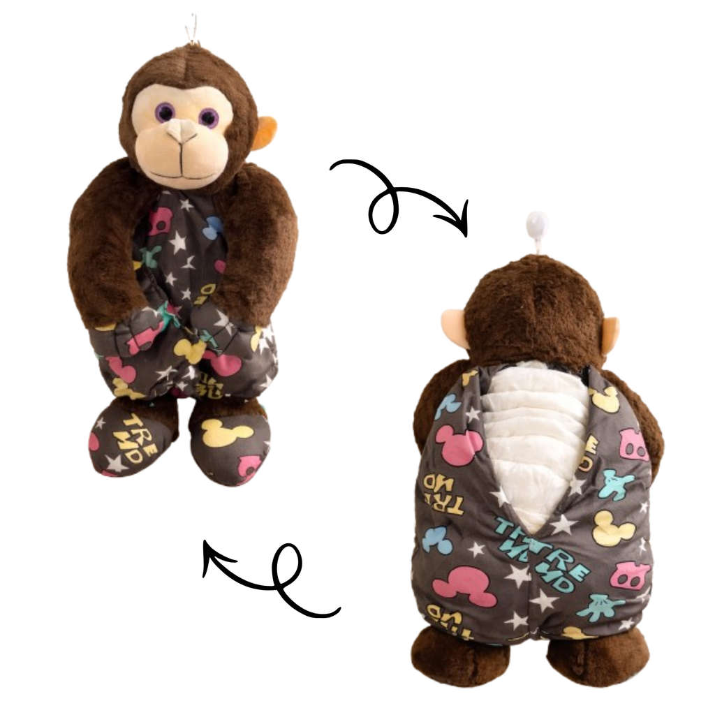 Apey – The Monkey Diaper Storage Plush
