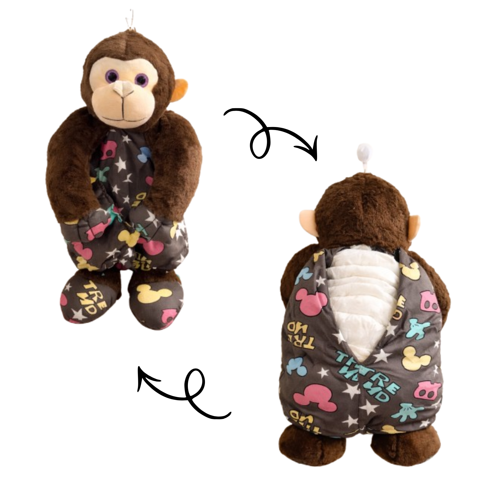 Apey – The Monkey Diaper Storage Plush