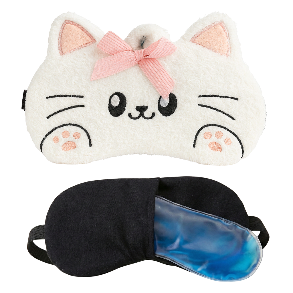 Kawaii Cat Sleep Eye Mask with Hot & Cold Gel Pad