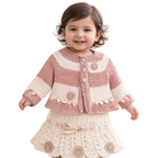 Winter Special Handmade Crochet Sweater & Skirt Set for Kids (2–4 Years)
