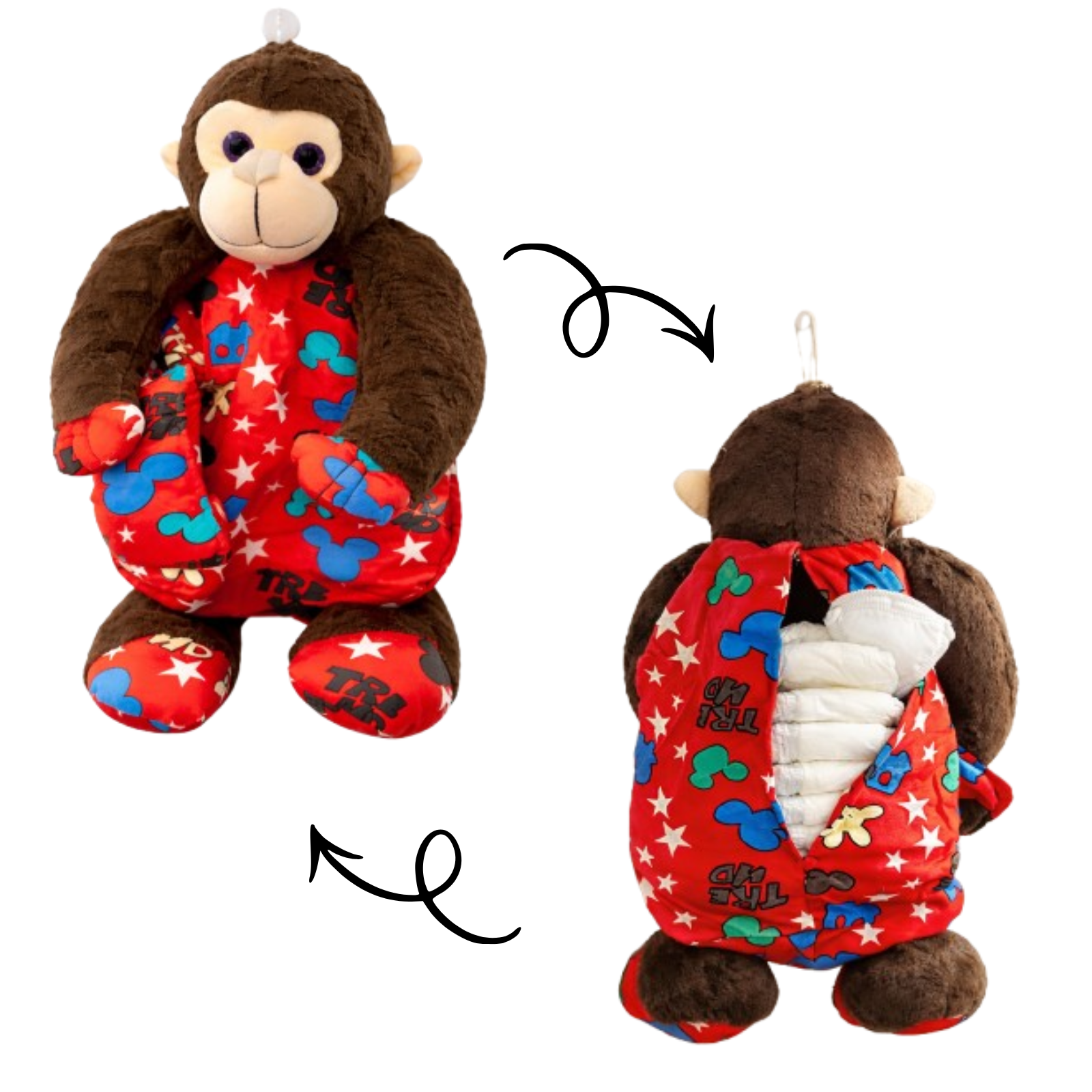 Apey – The Monkey Diaper Storage Plush