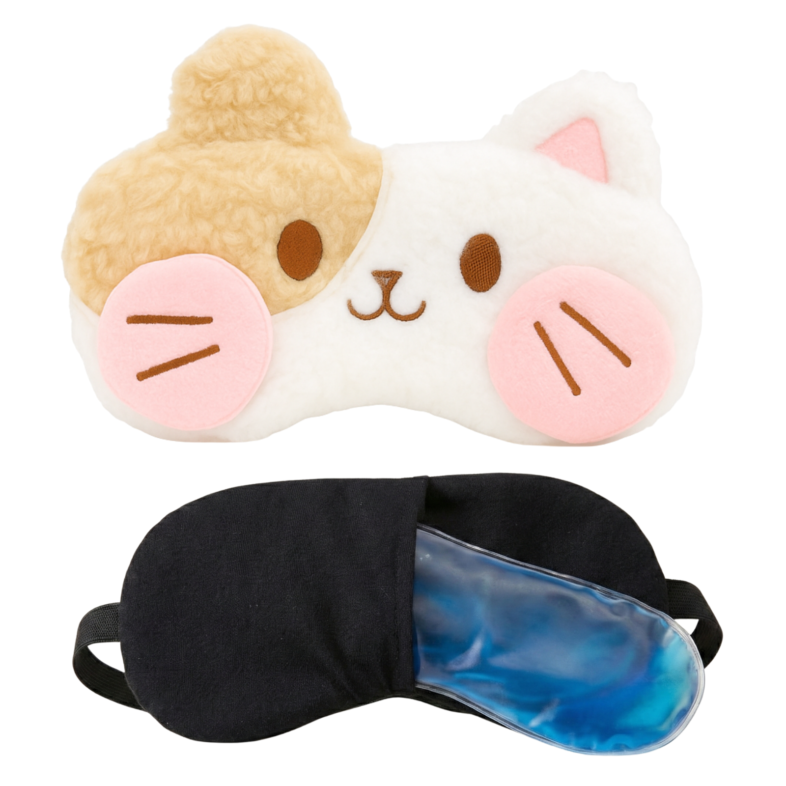 Plush Cat Sleep Eye Mask with Hot & Cold Gel Pad