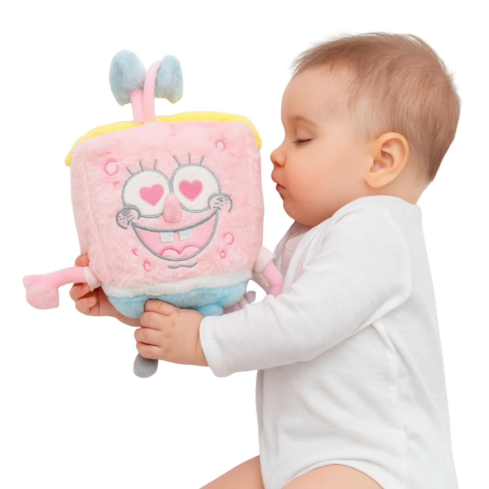 Pink Love-Eyes Sponge Plush Soft Toy for Kids & Girls