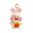 Nerdy Bunny Plush Keychain with Glasses