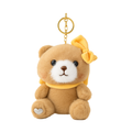 Teddy Bear with Bow Plush Keychain