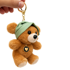 Teddy Bear with Hat Plush Keychain