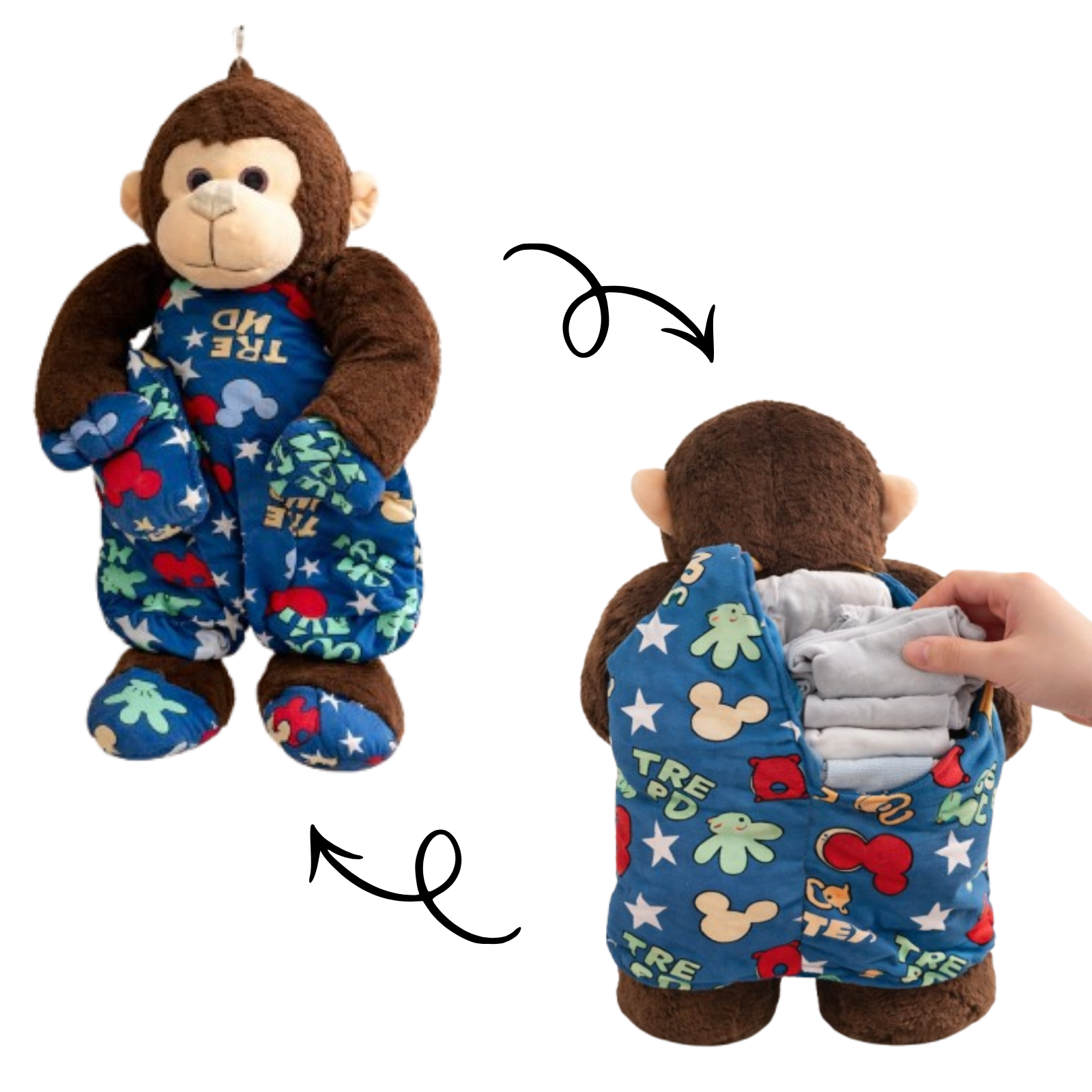 Apey – The Monkey Diaper Storage Plush