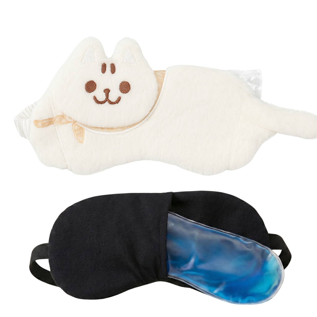 Plush Cat Eye Mask with Hot & Cold Gel Pad