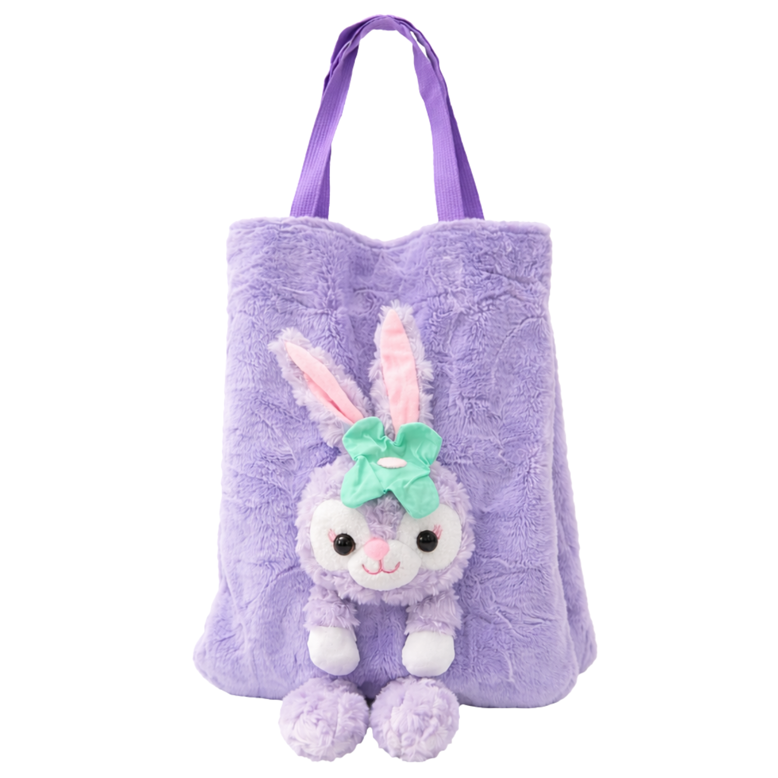 Purple Bunny Plush Tote Bag