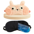 Plush Sleep Eye Mask with Hot & Cold Cooling Gel Pad for Men, Women & Kids
