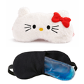 White Kitty Eye Mask with Hot & Cold Gel Pad