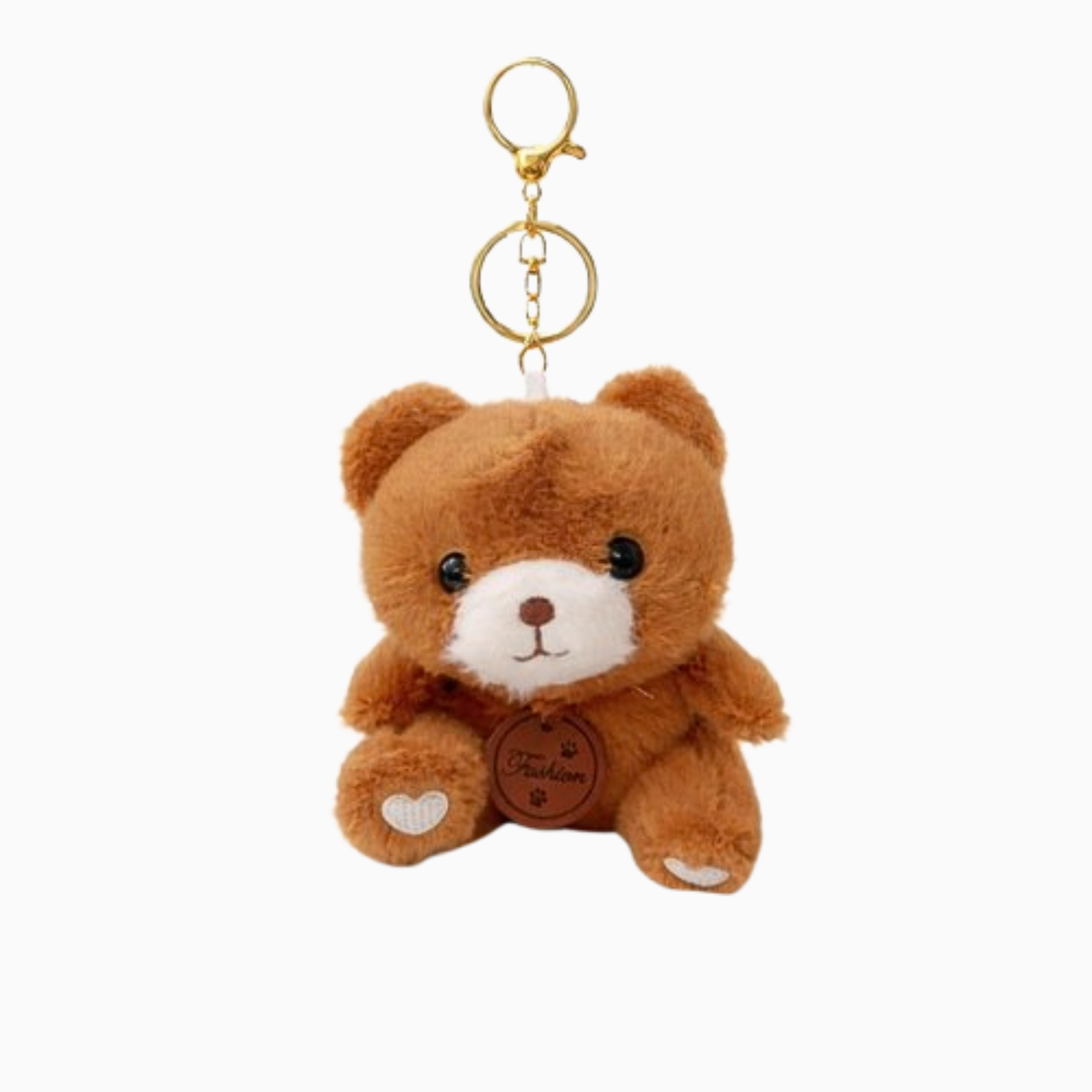 Cute Teddy Bear Plush Keychain with Soft Fluffy Fabric