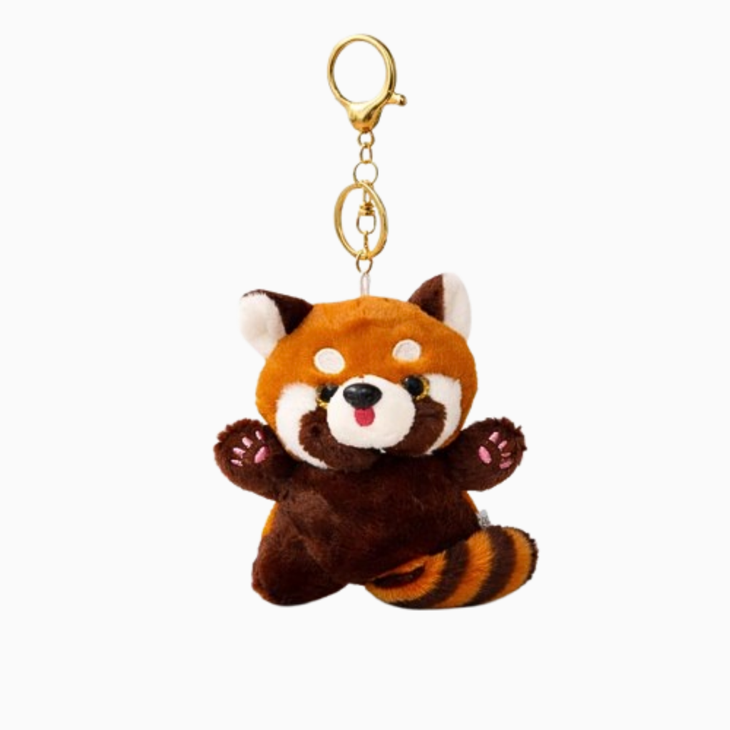 Cute Racoon Plush Keychain with Soft Fluffy Fabric