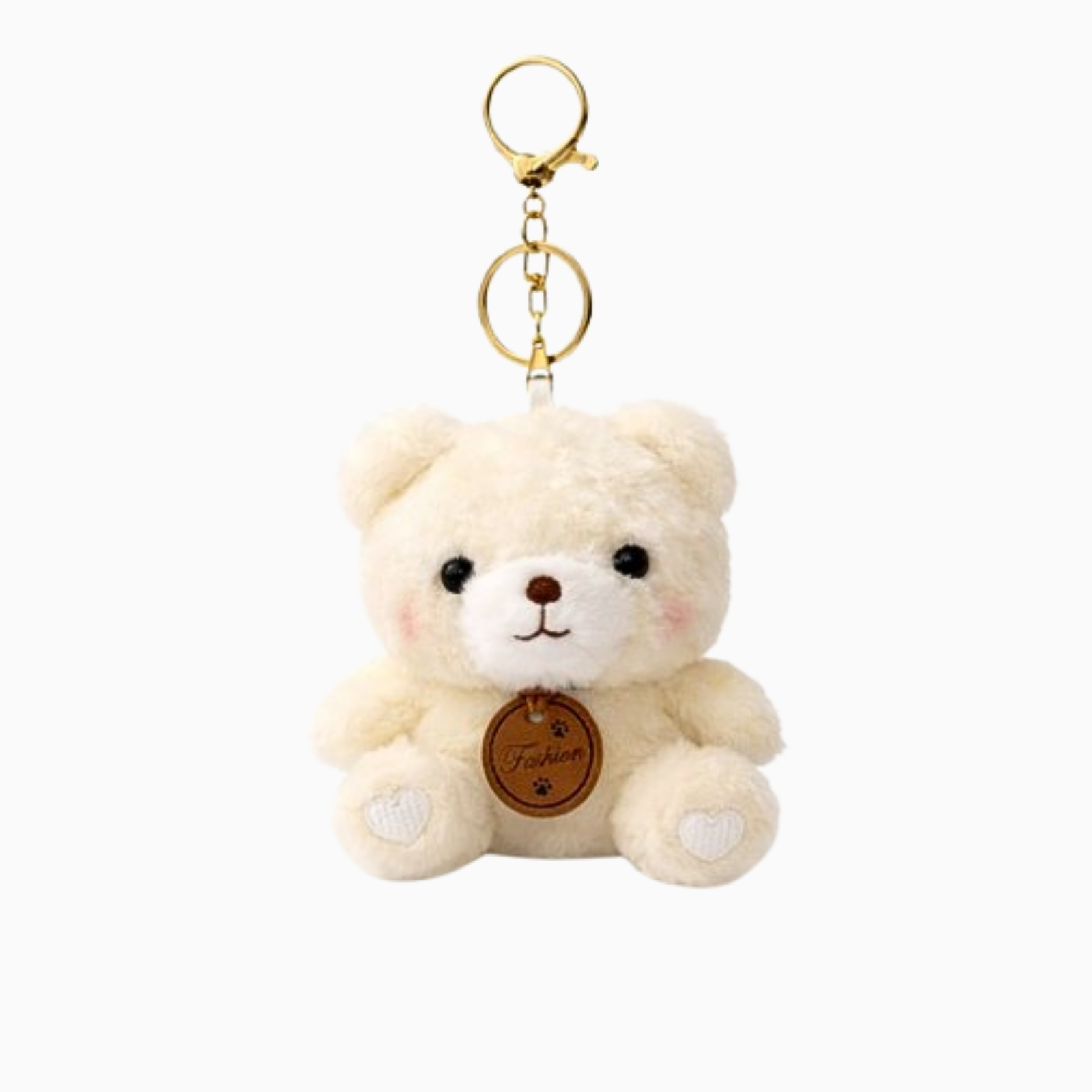 Cute Teddy Bear Plush Keychain with Soft Fluffy Fabric