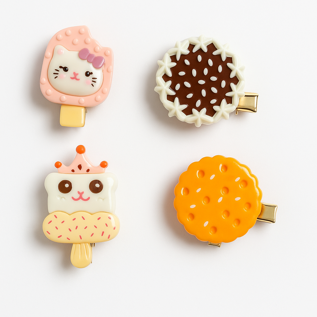 Whumies Set of 4 Cute Hair Clips for Girls – Party Hair Accessory for girls