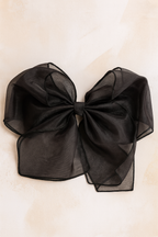 Large Organza Clip Bow – Big Sheer Hair Bow for Girls, Teens & Women