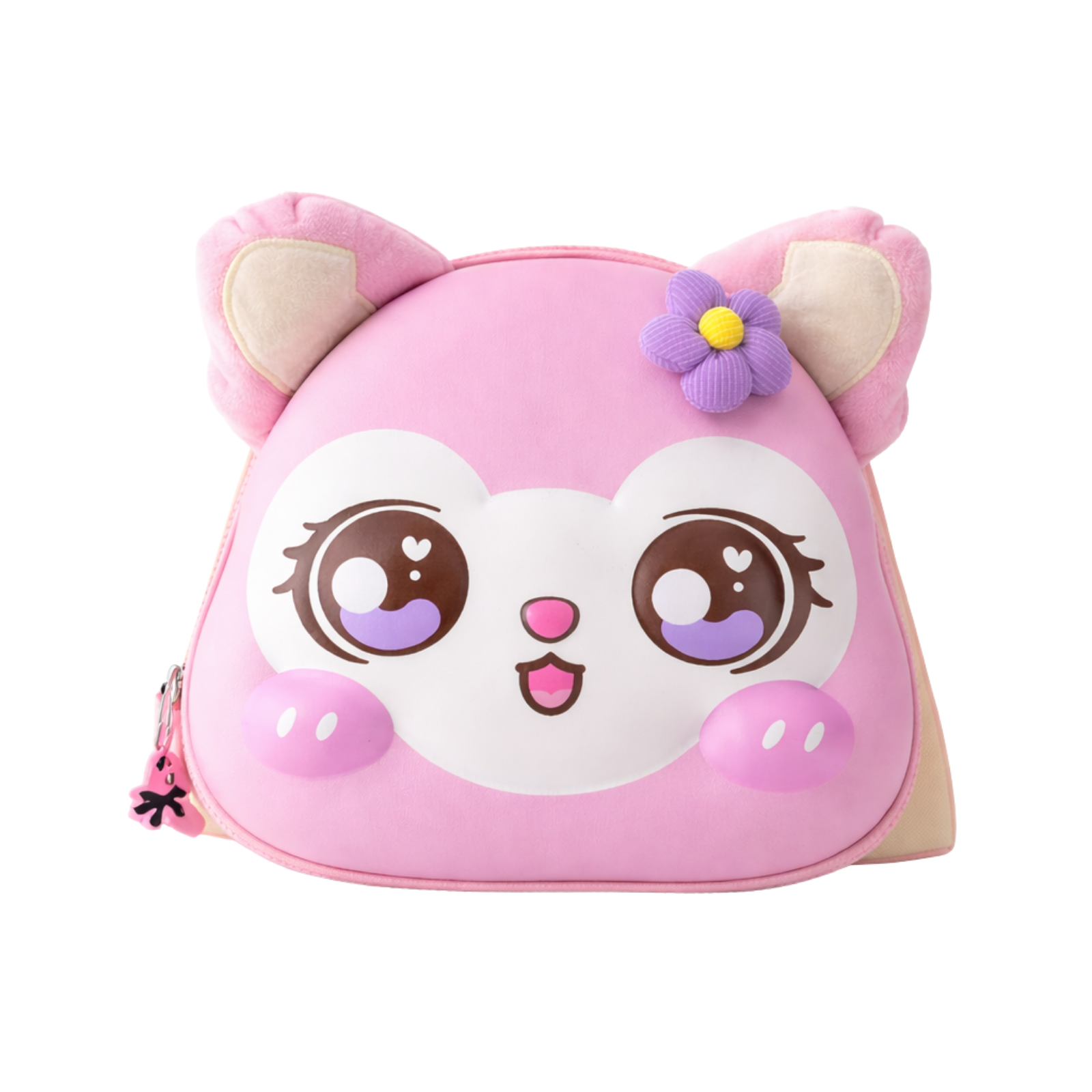 Pink Cartoon Cat Kids Backpack with 3D Hard Shell – Whumies