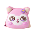 Pink Cartoon Cat Kids Backpack with 3D Hard Shell