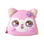Pink Cartoon Cat Kids Backpack with 3D Hard Shell