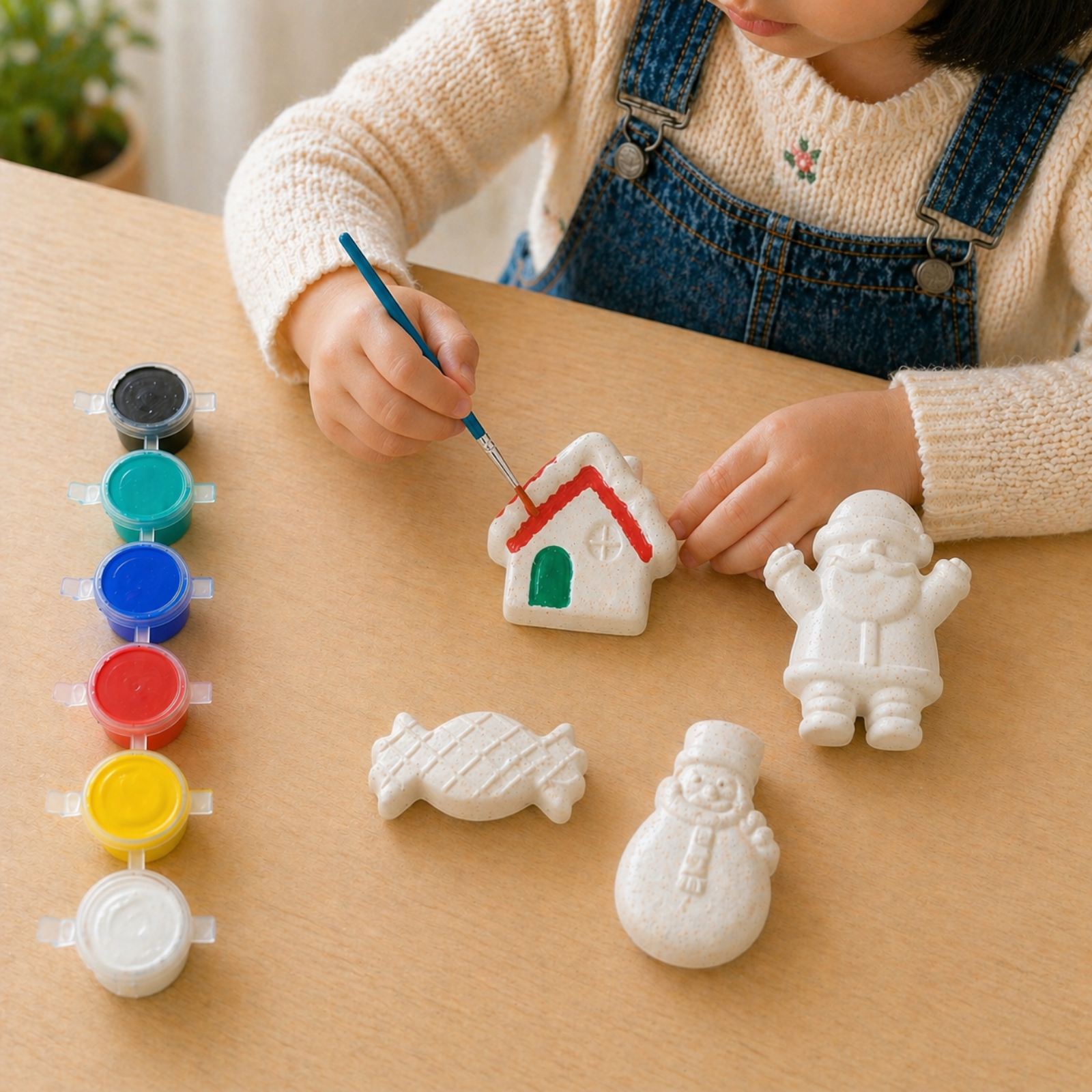 Festive DIY Painting Kit (Snowy House, Santa Claus, Santa Sack & Candy Sweet)