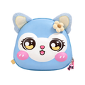 Blue Cartoon Cat Kids Backpack with 3D Hard Shell