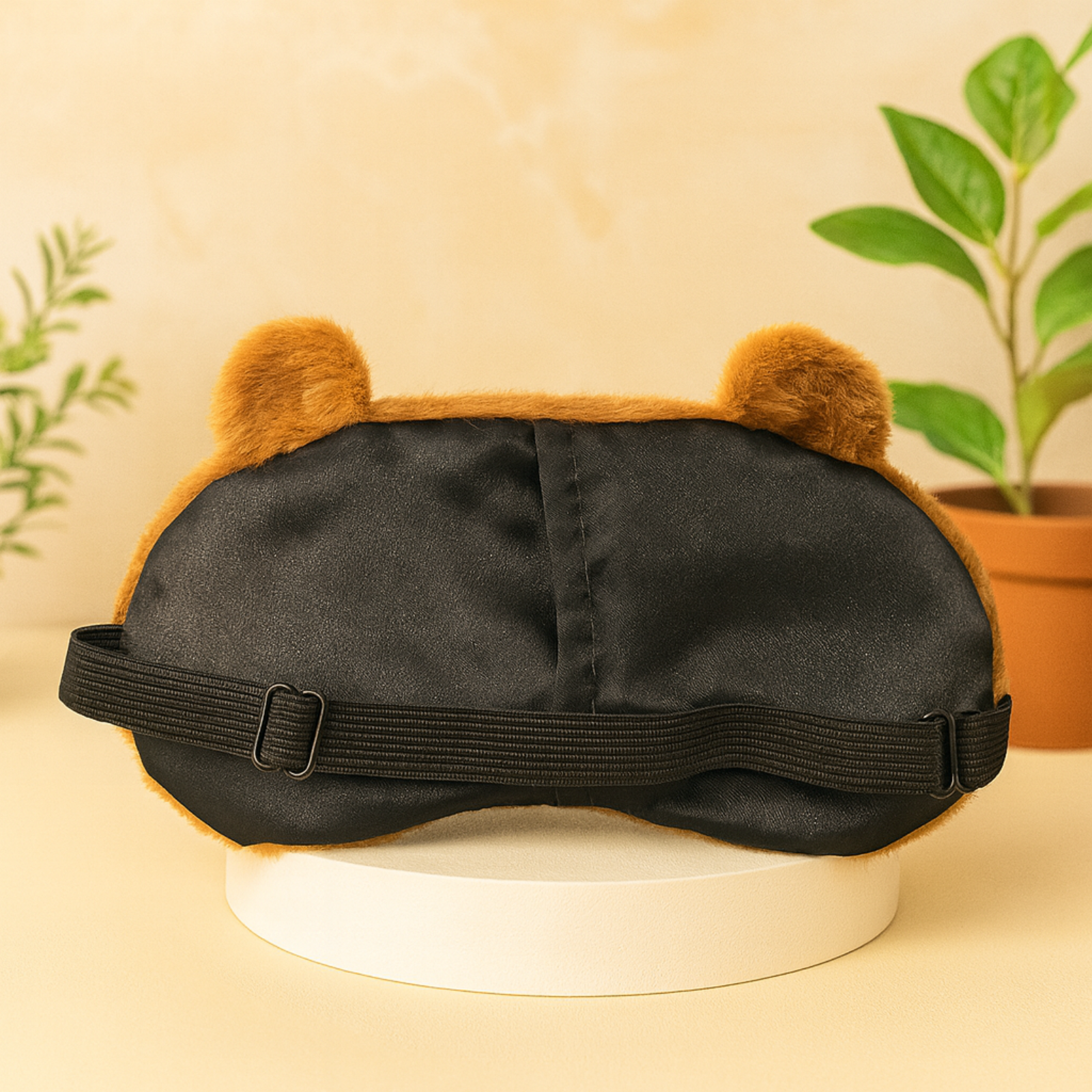 Plush Bear Sleep Eye Mask with Hot & Cold Gel Pad for Men Women