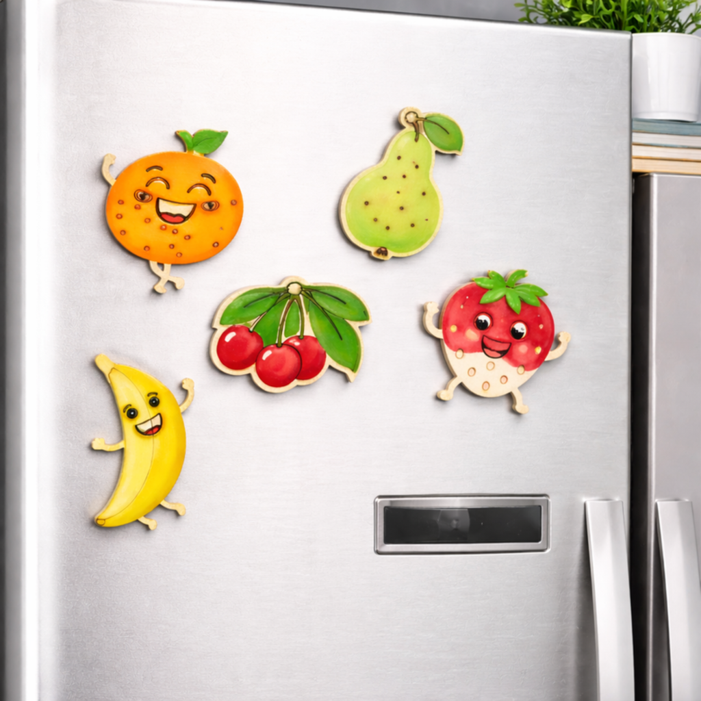 DIY Fruit Painting Magnet Kit (Cherry & Friends)
