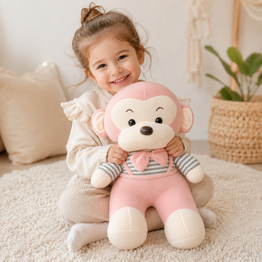 Miss Martha – The Gentle Monkey Plush Soft Toy 🐵🎀