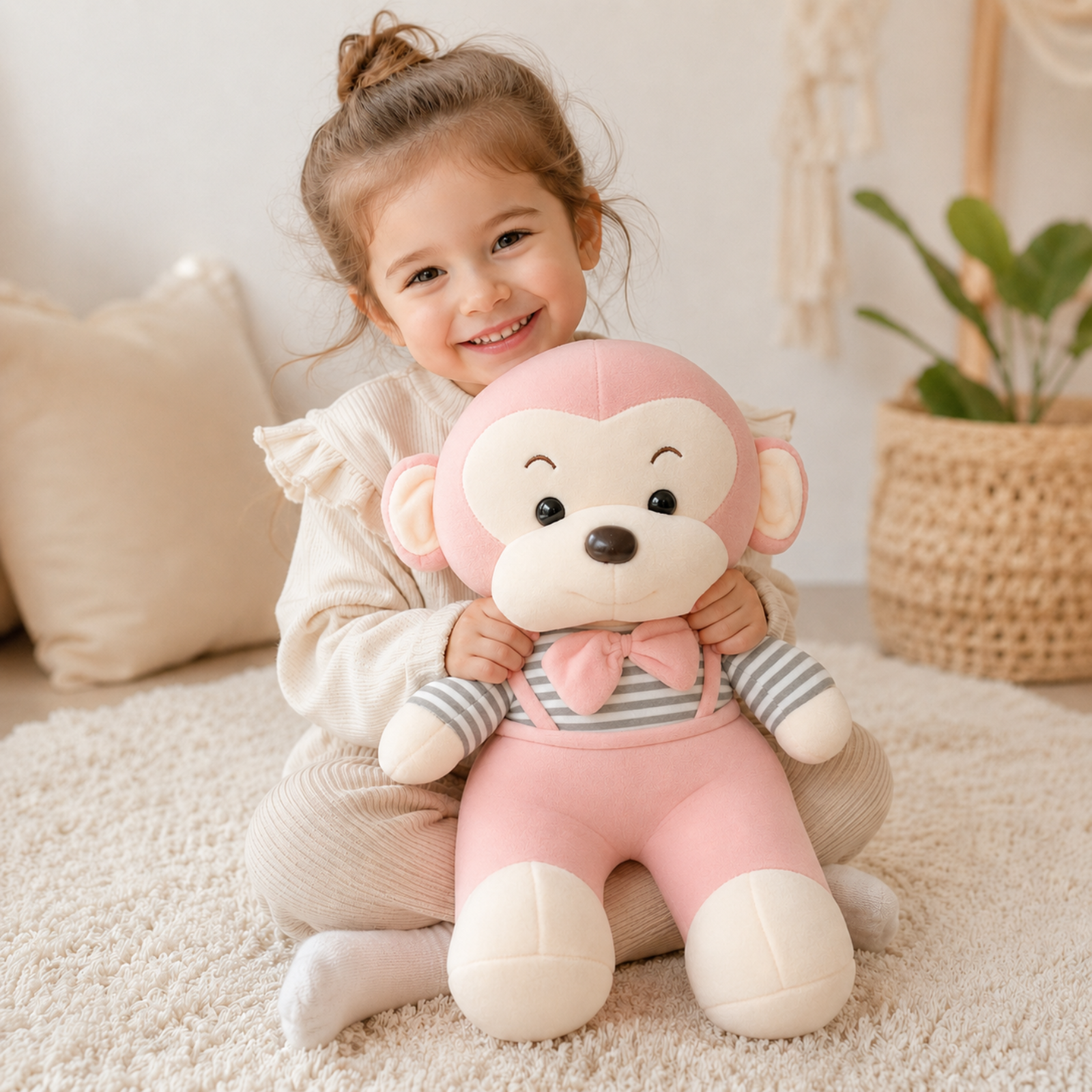 Miss Martha – The Gentle Monkey Plush Soft Toy 🐵🎀