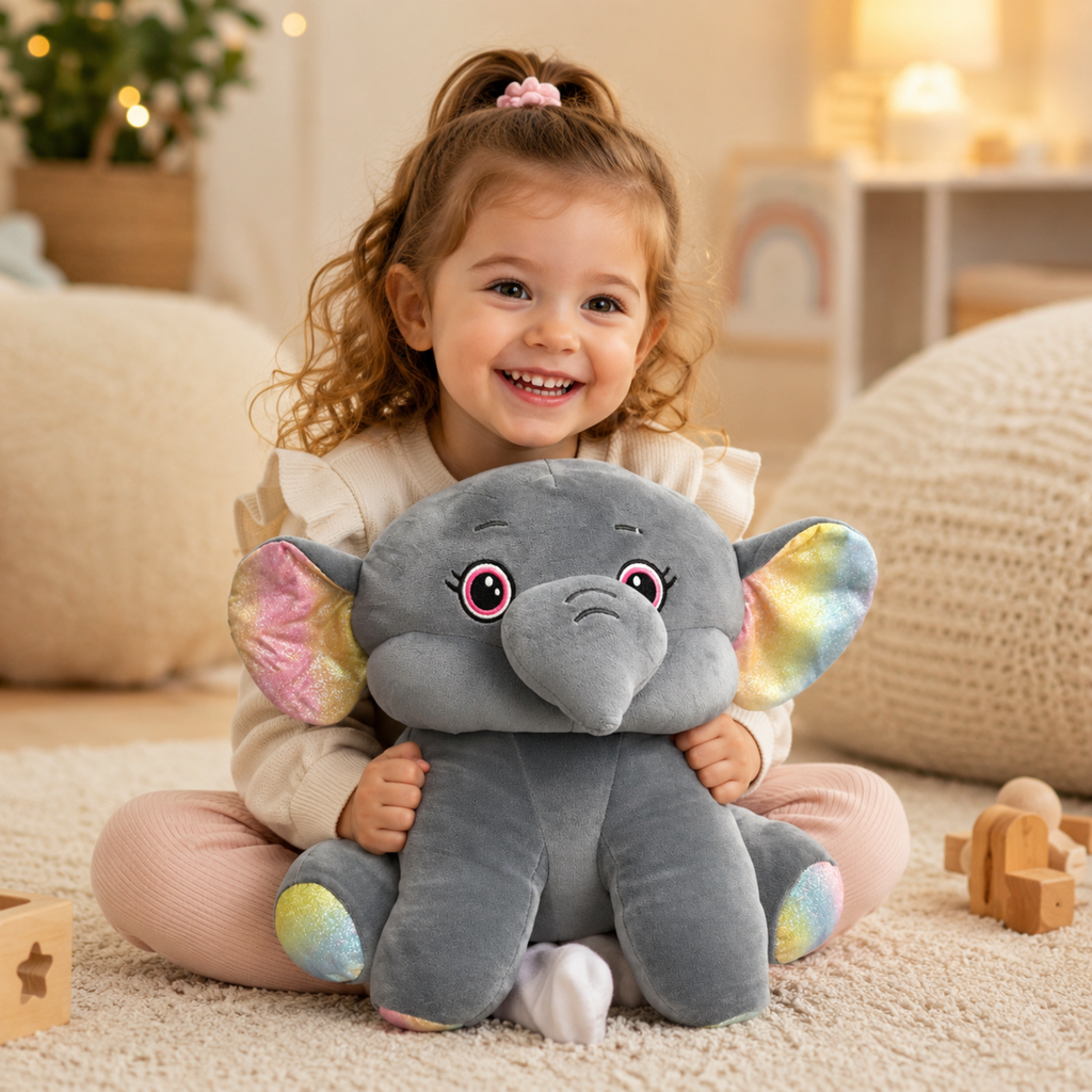 Rainbow – The Rainbow Ear Elephant Plush Soft Toy