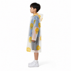 Clear Kids Raincoat with Yellow Lion Print