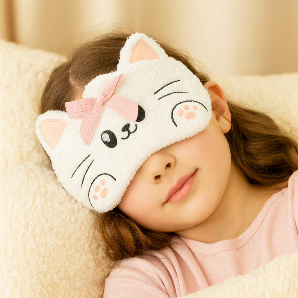Kawaii Cat Sleep Eye Mask with Hot & Cold Gel Pad