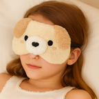 Kawaii Dog Sleep Eye Mask with Hot & Cold Gel Pad for Men, Women & Kids