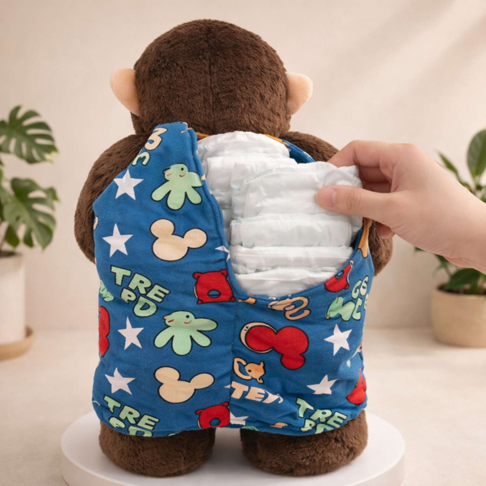 Apey – The Monkey Diaper Storage Plush