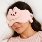 Plush Cat Eye Mask with Hot & Cold Gel Pad