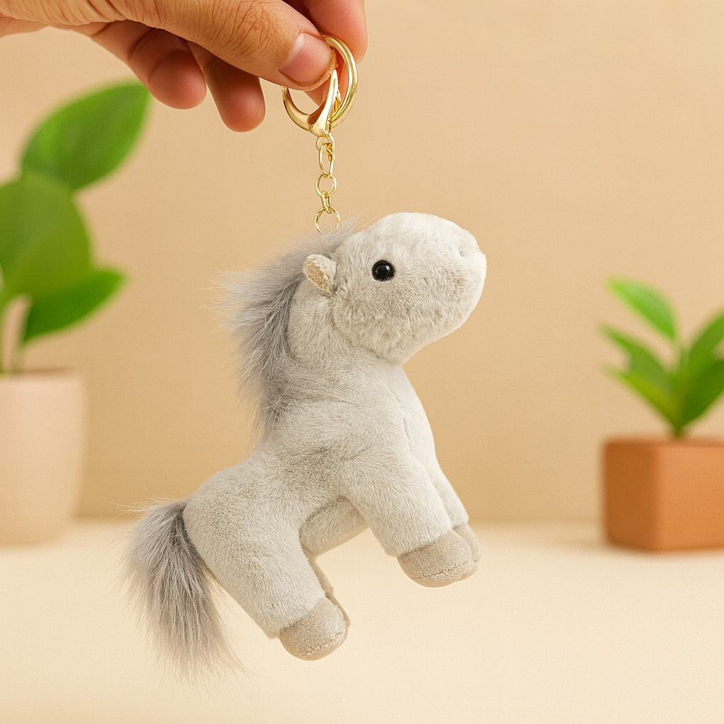 Horse Plush Keychain