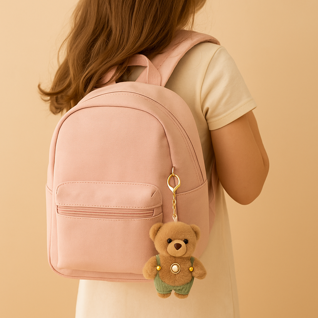 Teddy Bear with Dungry Plush Keychain