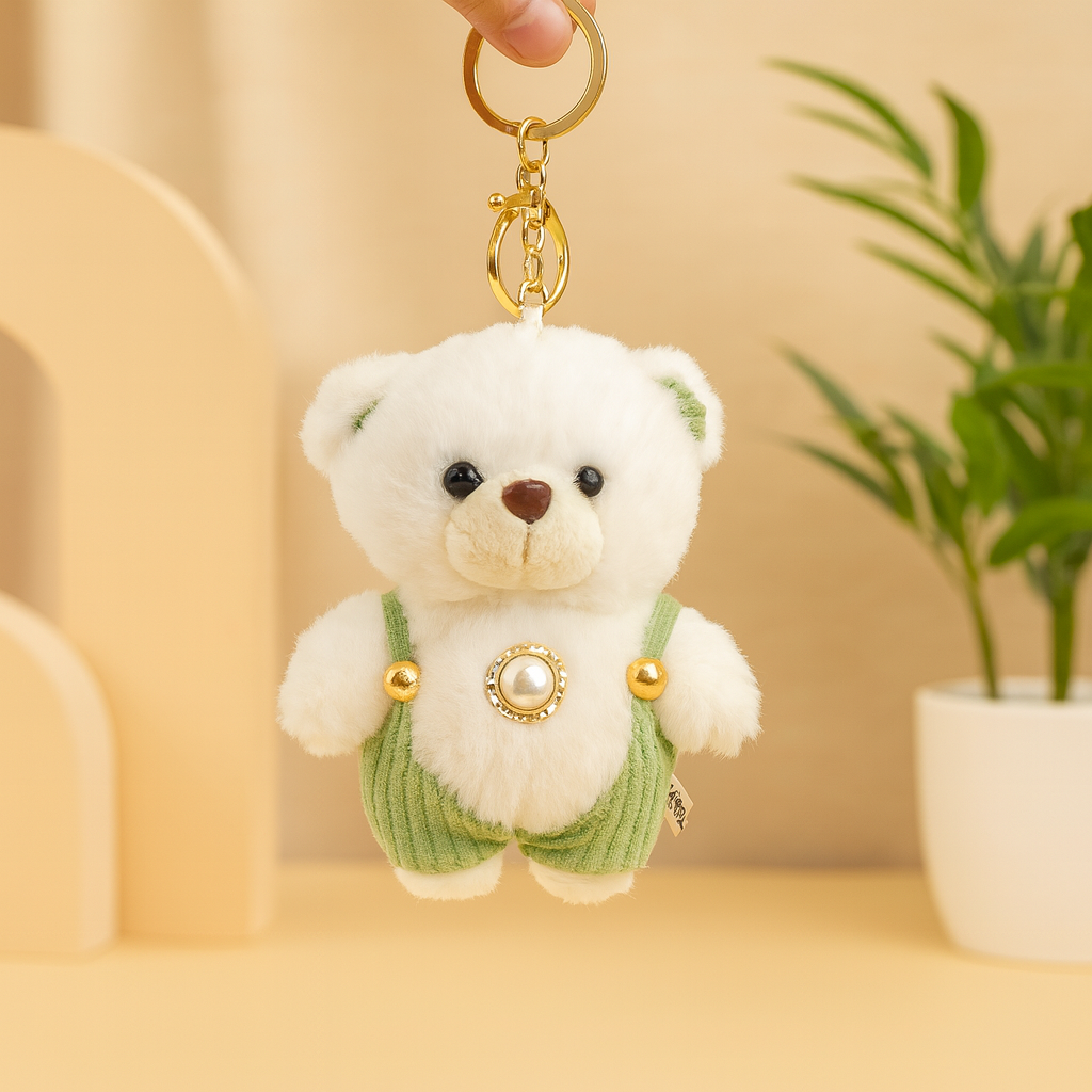 Teddy Bear with Dungry Plush Keychain