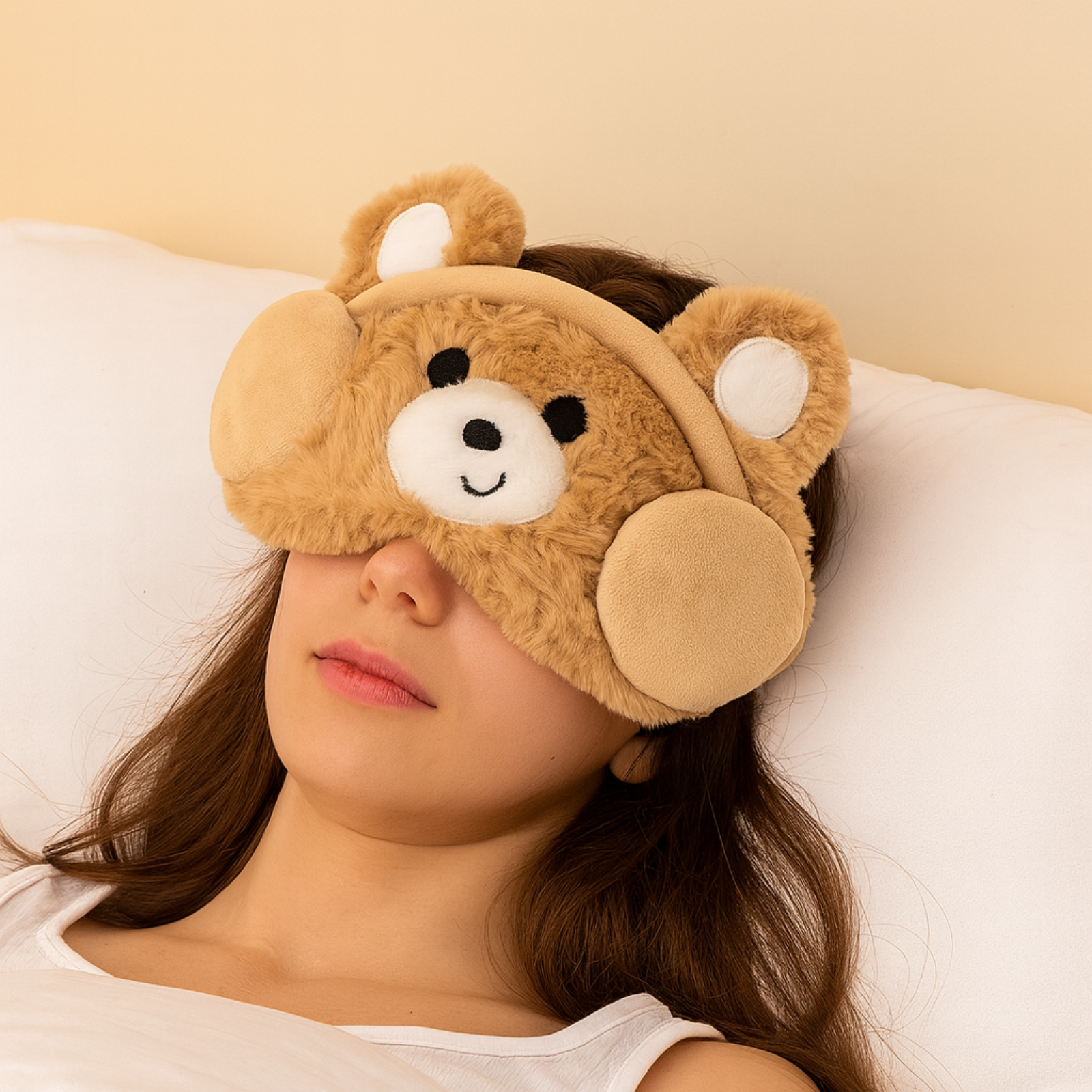 Plush Sleep Eye Mask with Hot & Cold Gel Pad for Men, Women & Kids