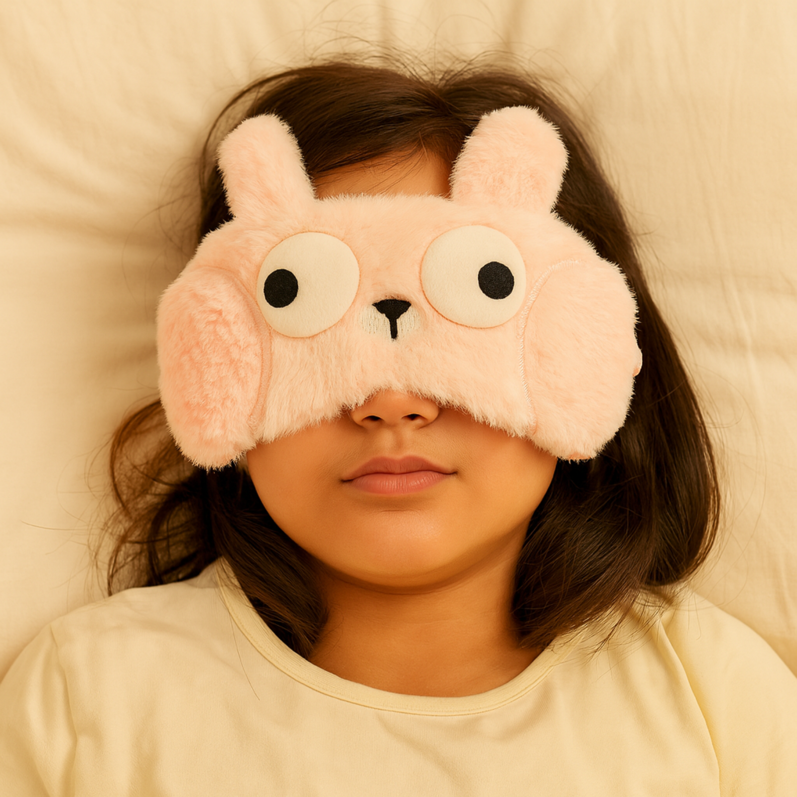 Plush Sleep Eye Mask with Hot & Cold Cooling Gel Pad for Men, Women & Kids