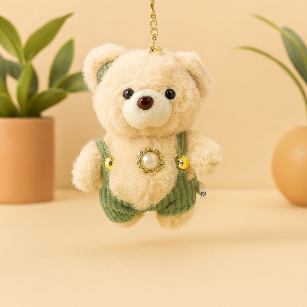 Teddy Bear with Dungry Plush Keychain